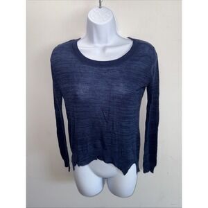 Karisma Women's Long Sleeve Skating Crop Top, Blue, Size Small